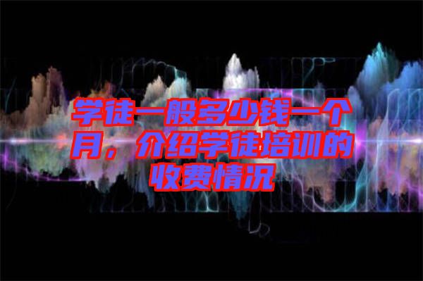 學徒一般多少錢一個月，介紹學徒培訓的收費情況