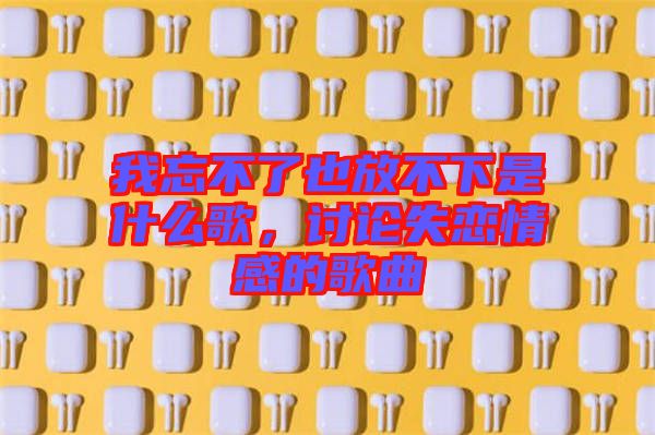 我忘不了也放不下是什么歌，討論失戀情感的歌曲