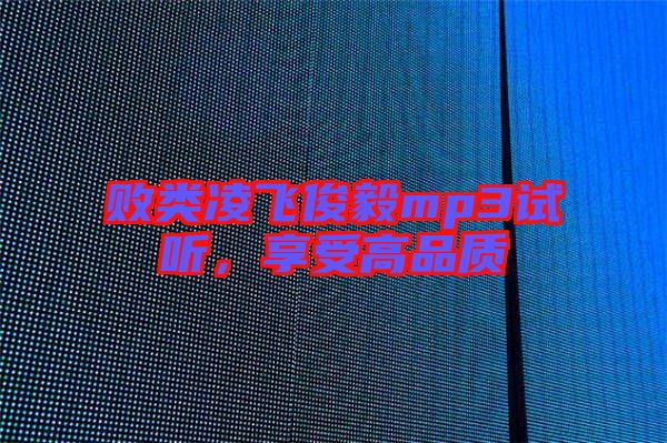 敗類凌飛俊毅mp3試聽(tīng)，享受高品質(zhì)