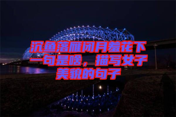 沉魚(yú)落雁閉月羞花下一句是啥，描寫(xiě)女子美貌的句子