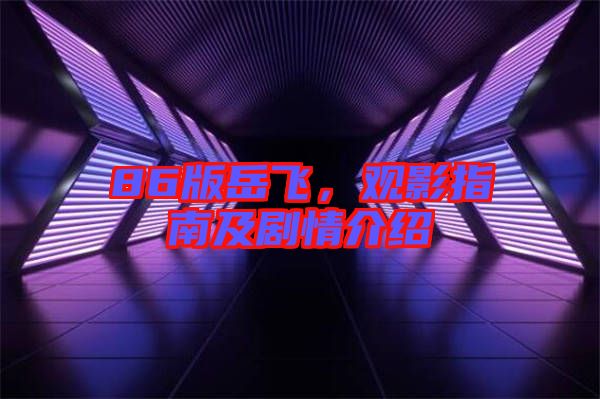 86版岳飛，觀影指南及劇情介紹