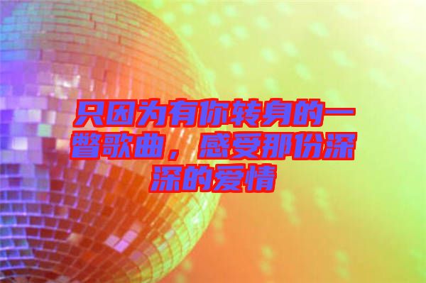 只因?yàn)橛心戕D(zhuǎn)身的一瞥歌曲，感受那份深深的愛情