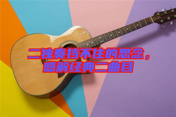 二獨奏擋不住的思念，感解經(jīng)典二曲目