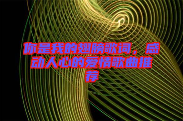 你是我的翅膀歌詞，感動(dòng)人心的愛(ài)情歌曲推薦