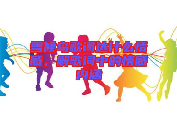 雪候鳥歌詞達(dá)什么情感，解歌詞中的情感內(nèi)涵