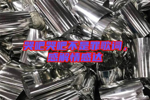 哭吧哭吧不是罪歌詞，感解情感達