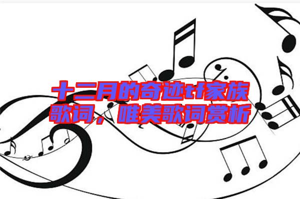 十二月的奇跡tf家族歌詞，唯美歌詞賞析