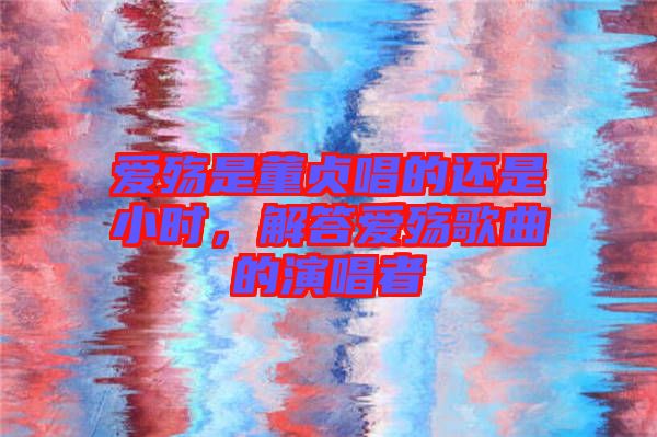 愛殤是董貞唱的還是小時，解答愛殤歌曲的演唱者