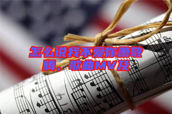 怎么說我不愛你蕭敬騰，歌曲MV及