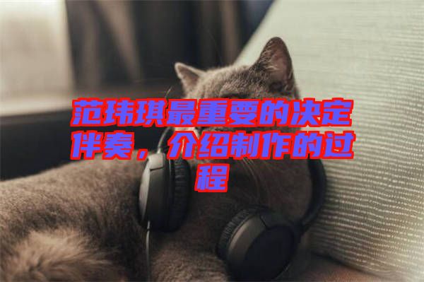 范瑋琪最重要的決定伴奏，介紹制作的過程
