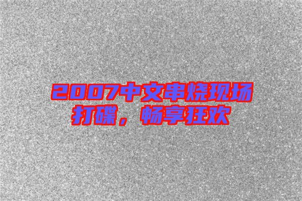 2007中文串燒現(xiàn)場(chǎng)打碟，暢享狂歡