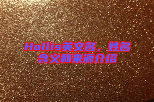 Hollis英文名，姓名含義和來(lái)源介紹