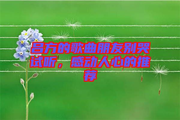 呂方的歌曲朋友別哭試聽，感動(dòng)人心的推薦