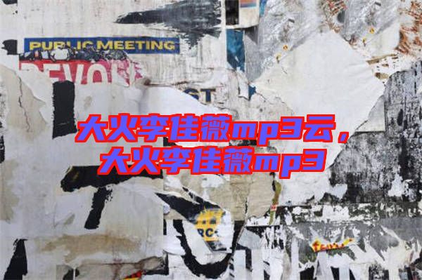 大火李佳薇mp3云，大火李佳薇mp3