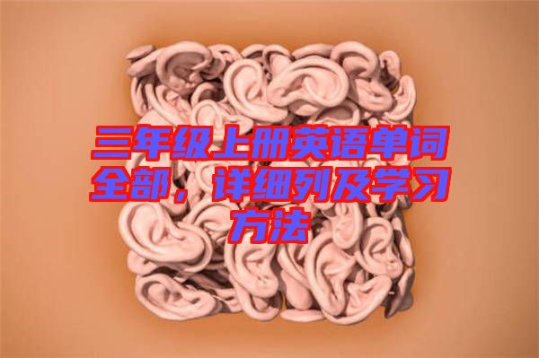 三年級上冊英語單詞全部，詳細(xì)列及學(xué)習(xí)方法
