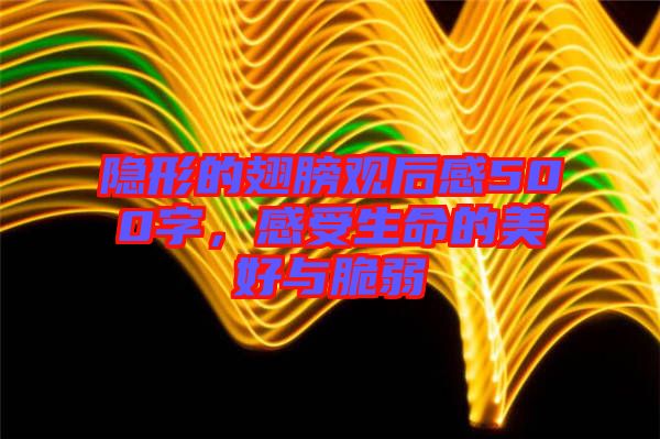 隱形的翅膀觀后感500字，感受生命的美好與脆弱