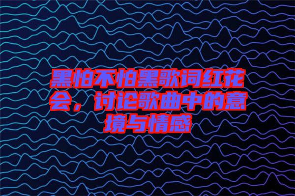 黑怕不怕黑歌詞紅花會(huì)，討論歌曲中的意境與情感