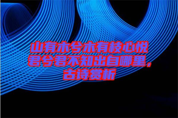 山有木兮木有枝心悅君兮君不知出自哪里，古詩賞析