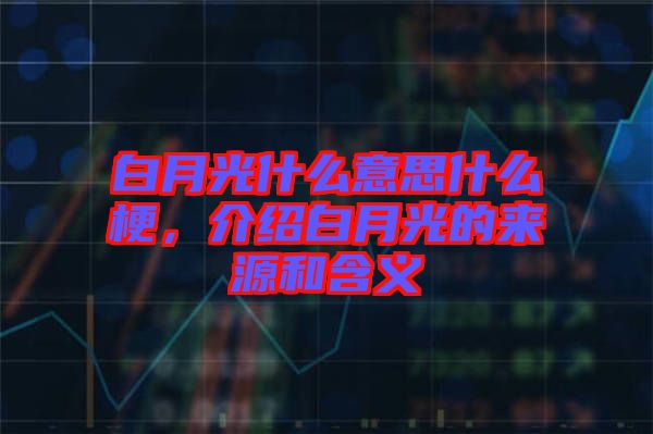 白月光什么意思什么梗，介紹白月光的來源和含義
