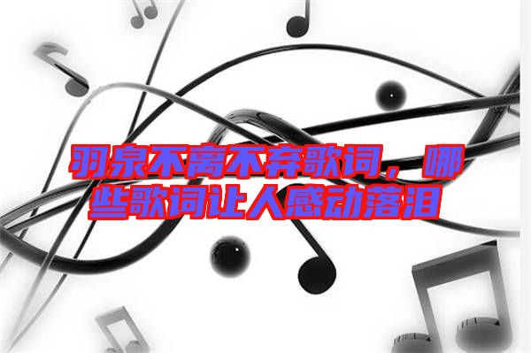 羽泉不離不棄歌詞，哪些歌詞讓人感動落淚