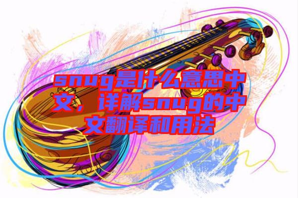 snug是什么意思中文，詳解snug的中文翻譯和用法
