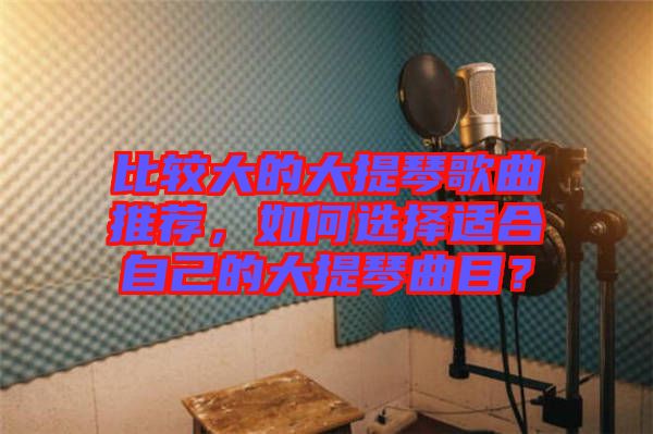 比較大的大提琴歌曲推薦，如何選擇適合自己的大提琴曲目？