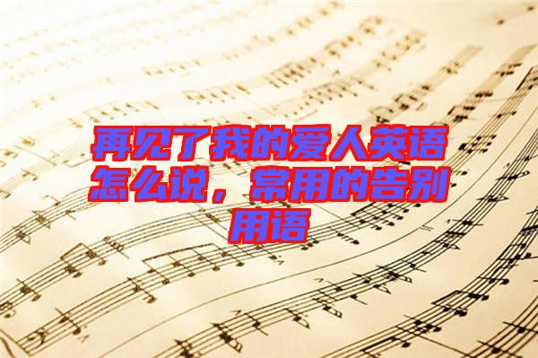 再見了我的愛人英語怎么說，常用的告別用語