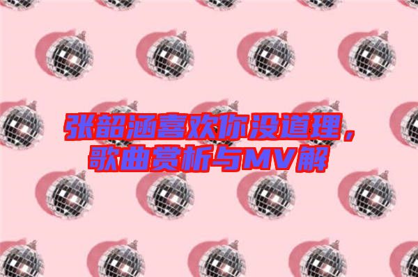 張韶涵喜歡你沒道理，歌曲賞析與MV解