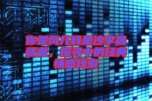 你是風(fēng)兒我是沙李晟張睿，探尋中的經(jīng)典情感線索