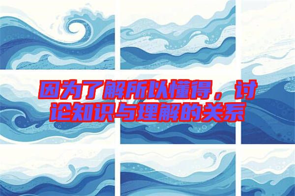 因為了解所以懂得，討論知識與理解的關(guān)系