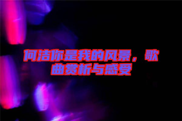 何潔你是我的風(fēng)景，歌曲賞析與感受