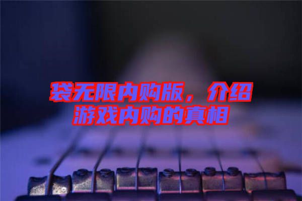 袋無(wú)限內(nèi)購(gòu)版，介紹游戲內(nèi)購(gòu)的真相