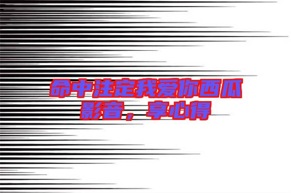 命中注定我愛你西瓜影音，享心得