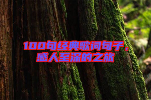 100句經(jīng)典歌詞句子，感人至深的之旅