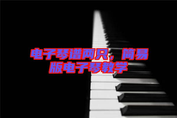 電子琴譜兩只，簡(jiǎn)易版電子琴教學(xué)