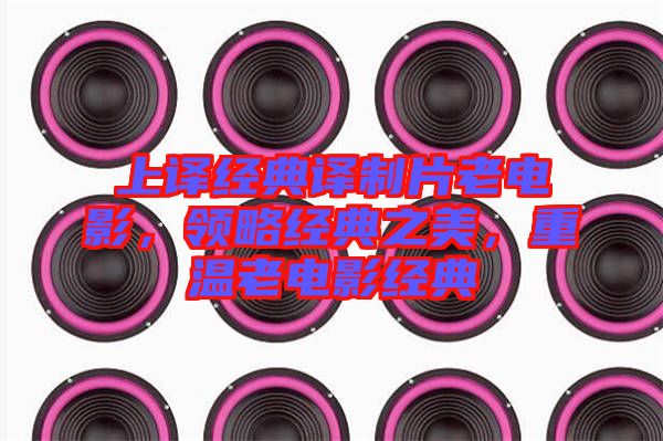 上譯經(jīng)典譯制片老電影，領略經(jīng)典之美，重溫老電影經(jīng)典