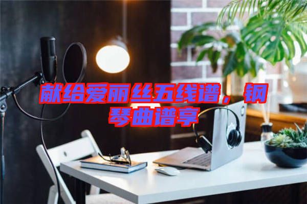 獻(xiàn)給愛麗絲五線譜，鋼琴曲譜享