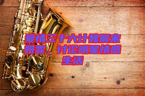 愛情三十六計魏晨宋妍霏，討論明星情感生活