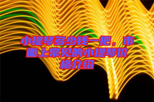 小提琴多少錢(qián)一把，市面上常見(jiàn)的小提琴價(jià)格介紹