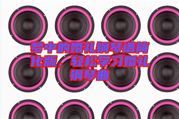 夢中的婚禮鋼琴譜簡化版，輕松學(xué)習婚禮鋼琴曲