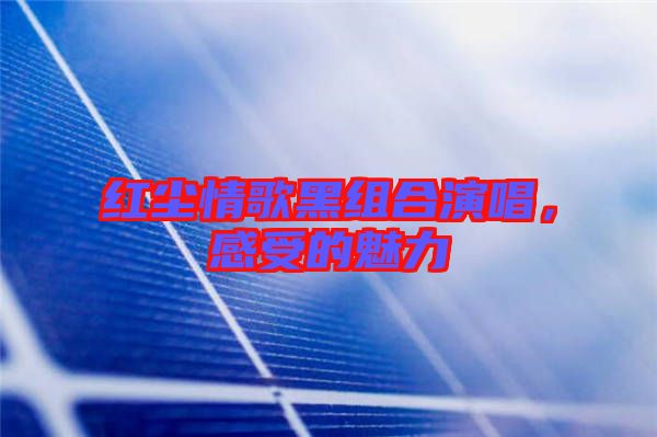 紅塵情歌黑組合演唱，感受的魅力