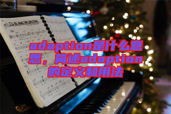 adaption是什么意思，簡述adaption的定義和用法