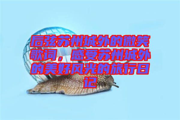 后弦蘇州城外的微笑歌詞，感受蘇州城外的美好風(fēng)光的旅行日記