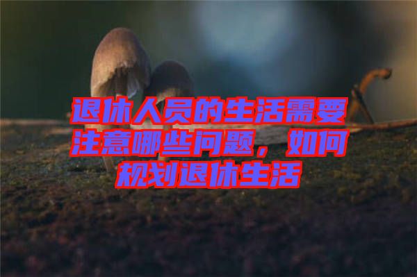 退休人員的生活需要注意哪些問(wèn)題，如何規(guī)劃退休生活